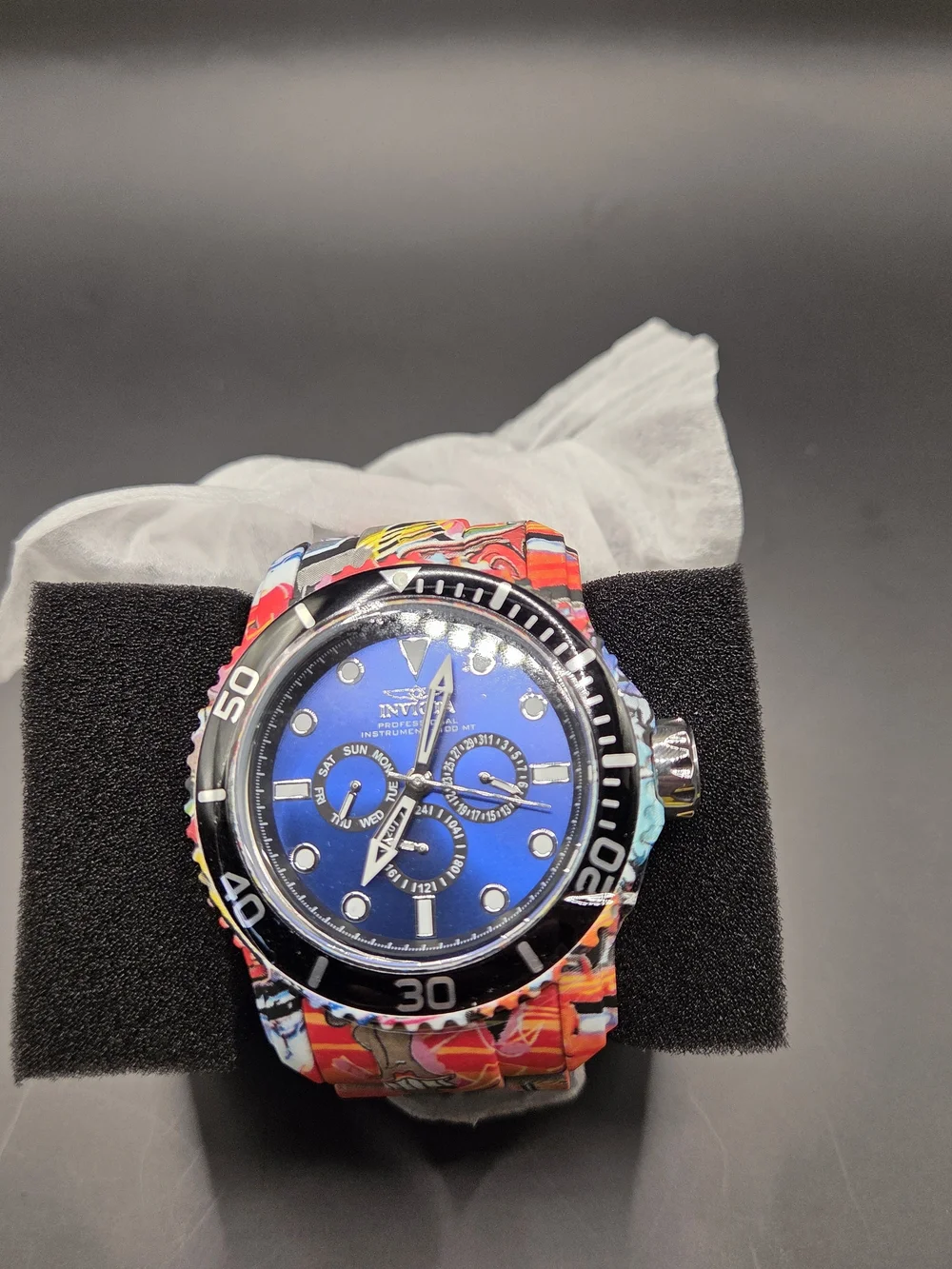 Invicta Pro Diver 47856 Men's 48.8mm Graffiti Hydroplated Blue Dial Quartz Watch